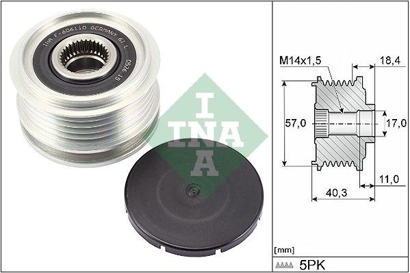 INA Generatorfreilauf 535 0295 10 FüR Hyundai KIA-image