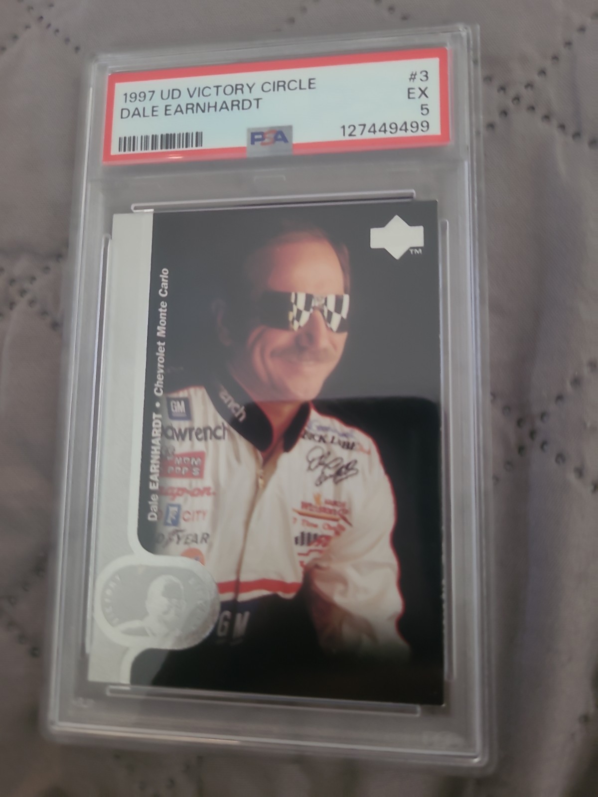 1997 Ud Victory Circle Dale Earnhardt #3 PSA 5 NASCAR HOF view 4