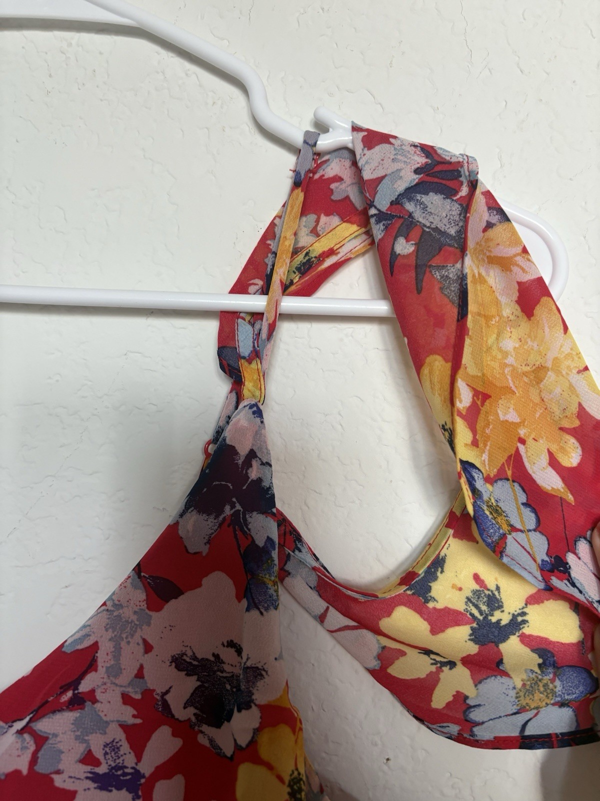 Lulu's Vibrant Asymmetrical Radiant Ruby Floral M… - image 3