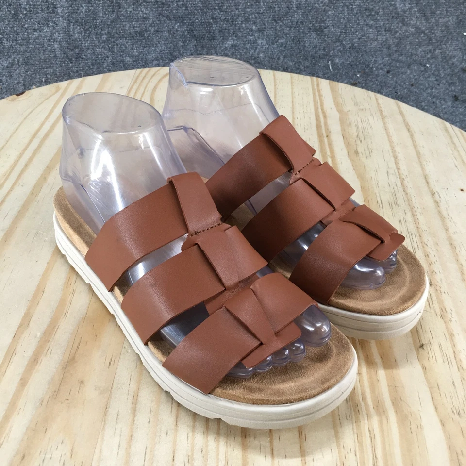 NUEVAS Sandalias Easy Spirit Para Mujer 7M Salana Informales Sin Cordones Marrón Imitación Cuero Foto 3 de 4