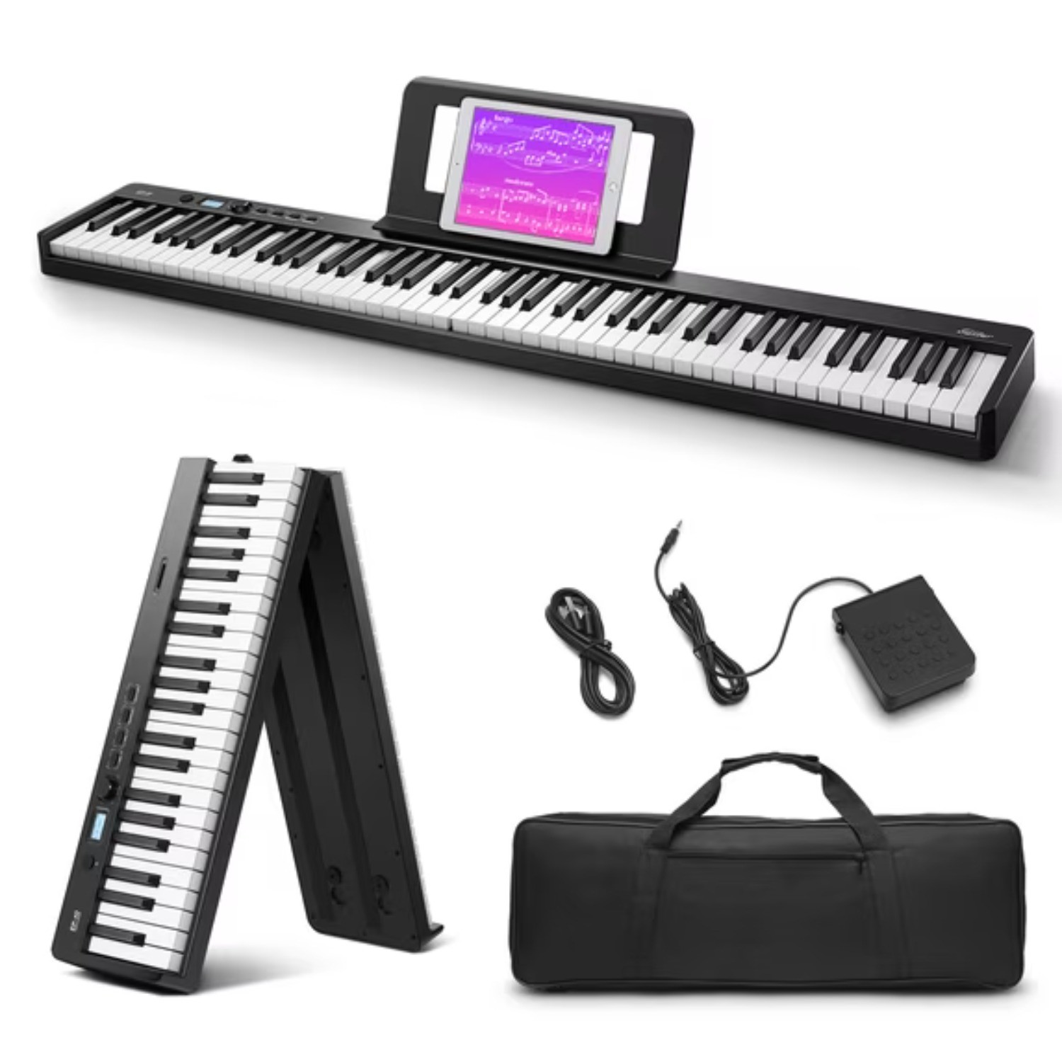 Eastar EP-10 Beginner Foldable Digital Piano 88 Key Full Size Semi Weighted