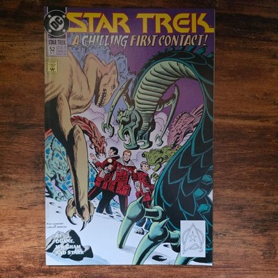 DC Star Trek Comic 52 Multi A Chilling First Contact 1993 Sci-Fi Vintage