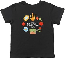 Personalised Happy Nowruz Half-Sin Table Kids T-Shirt Boys Girls Gift