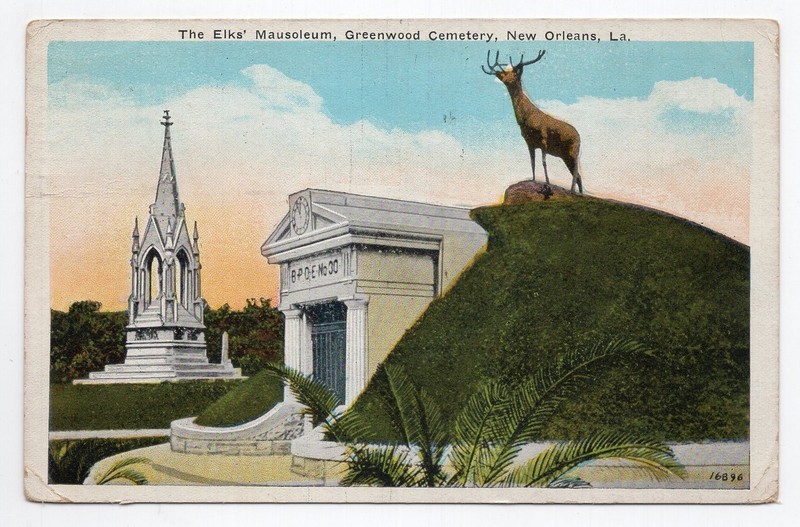 1920s? WB - CLOSEOUT - Elks' Mausoleum, Greenwood Cemetery - New Orleans, LA