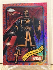 2025 Topps Chrome Marvel Black Knight #165 Blue & Red Spider Web Refractor /62