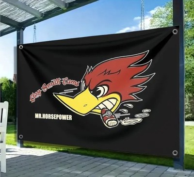 Polyester Banner Poster Plakat 120x180cm Mr. Horsepower Zigarre kauenderSpec1497