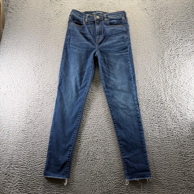 American Eagle Outfitters Jeans Womens 8 Blue Cotton Denim Skinny Faded Stretch