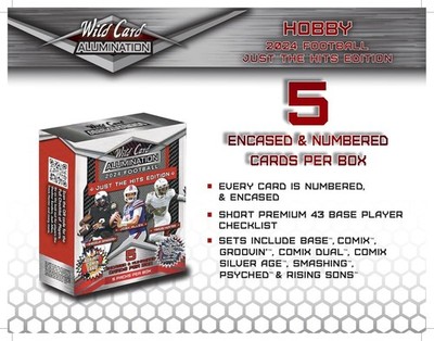 2024 Wild Card Alumination Just The Hits Edition Football Box (5 Encased Cards )