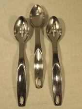 3 Oneida Serving Spoons Solid And Slotted