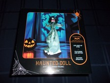 HALLOWEEN HAUNTED DOLL 3 FT LED ANIMATRONIC NEW NIB MUSIC MOTION