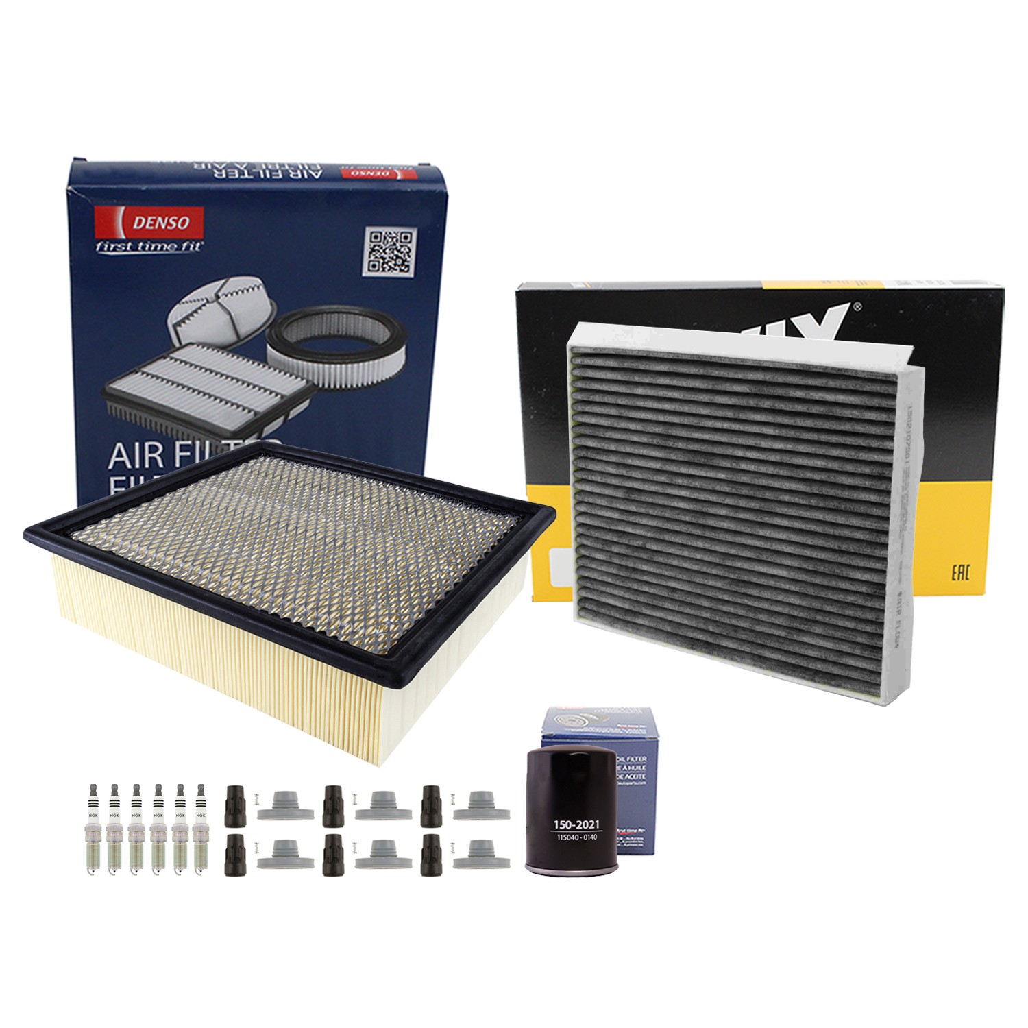 Denso Tune Up Kit NGK 6 Spark Plugs  Boots Kit for F-150 3.5L V6 Turbocharged G