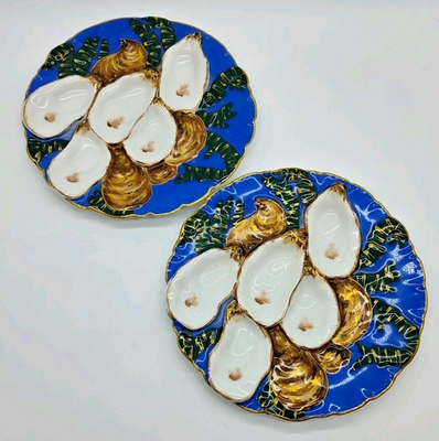 Antique Haviland Limoges Turkey Oyster 8.75