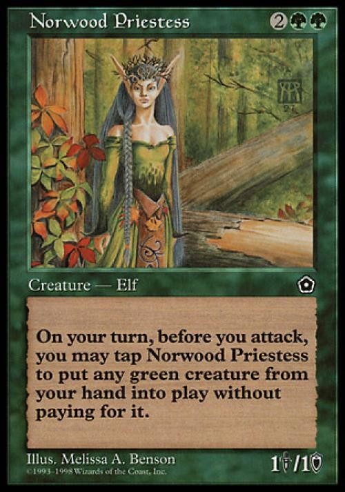 MTG English Norwood Priestess NM Normal Portal Second Age