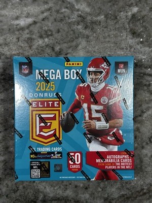   2025 Panini Donruss Elite NFL Football Cards Factory Sealed Mega Box  