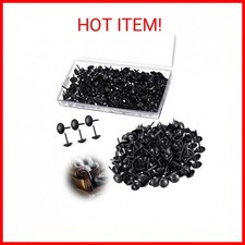 Black Upholstery Tacks, 7/16 Inch Decorative Furniture Tacks Black Thumb Tacks U