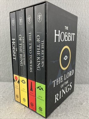 The Hobbit & Lord of the Rings Box Set 4 Paperback Books Tolkien LOTR Fantasy