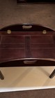 Vintage Bombay Company Oval Butler Tray Tea Table w Fold Up Side Handles — photo 2