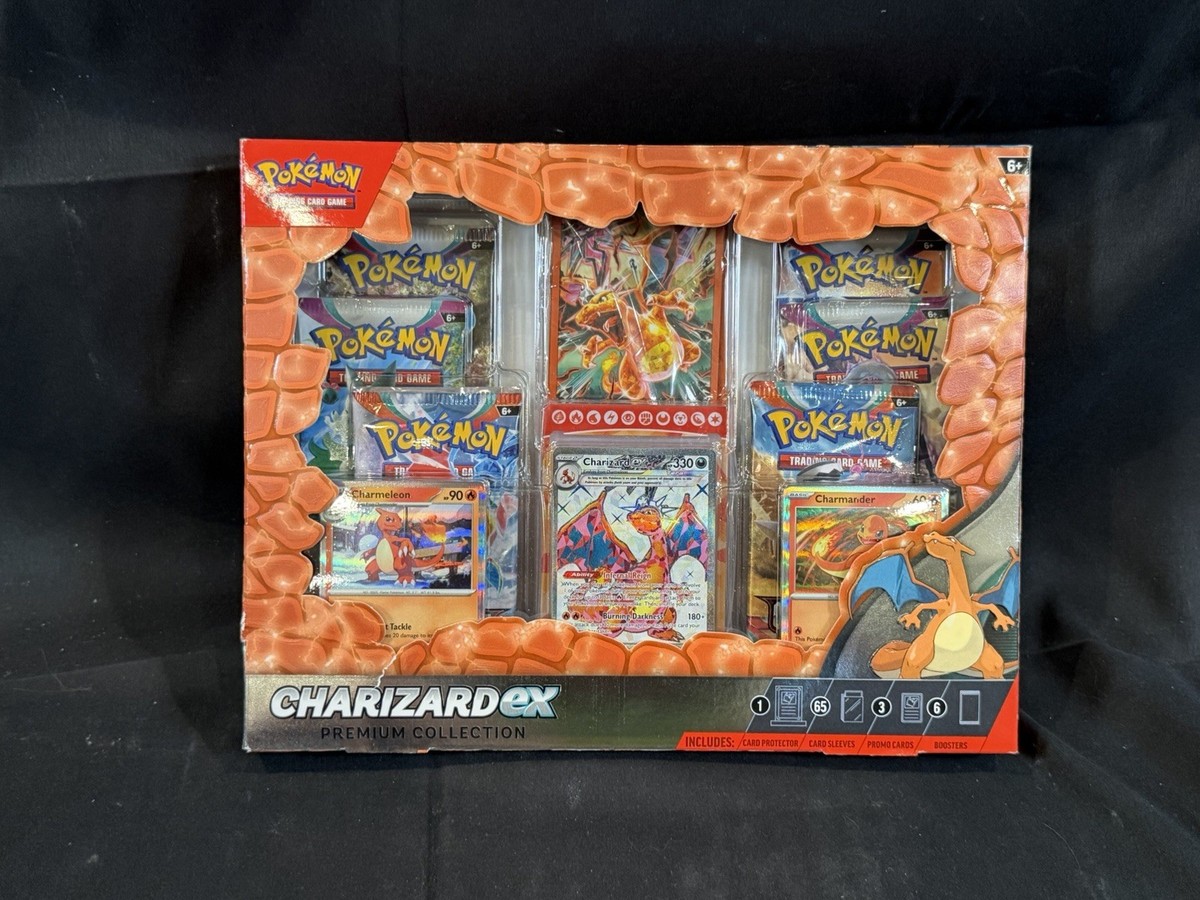 Pokémon TCG: Charizard ex Premium Collection Box - 6 Packs for