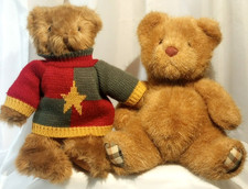 Vintage Russ Teddy Bear Plush Lot 2 Wadsworth 15" Kensington 13" Brown Bears