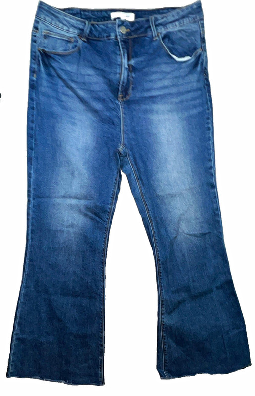 RISEN Women’s 2XL Medium Wash Blue Stretch Bootcut Denim Jeans 5-Pocket