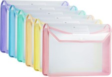 Plastic Expanding File Folder, Clear Envelopes Fit Letter  A4 Size, Folders for