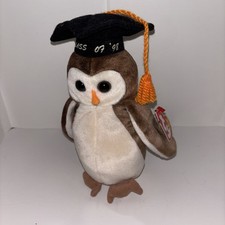 Beanie Babies Wise The Owl Toy - FBA 41879 MWMT New