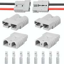 120 Amp 4Pcs Battery Quick Connect/Disconnect Connector, 4-6 Gauge Compatible wi