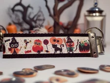 Halloween Keychain Wristlet – Cute Spooky Print Key Fob for Fall,