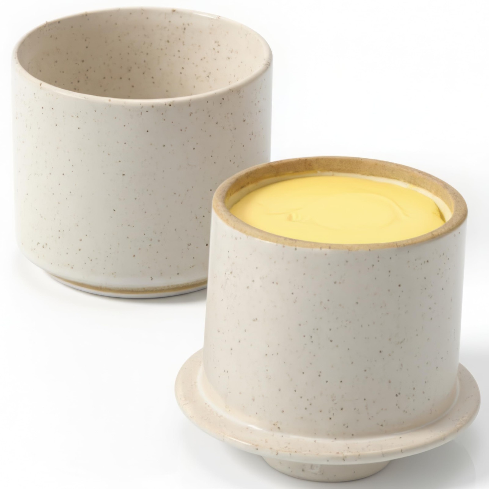 Beautiful Ceramic Butter Crock For Kitchen Countertop â€“ Premium Container w...