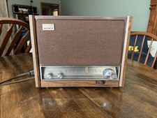 Vintage Sony Model ICF-9640W FM/AM Radio 2 Band Wood Cabinet Tested  Working