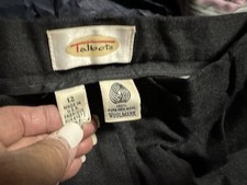 TALBOTS CLASSIC GRAY WOOL PANTS 12