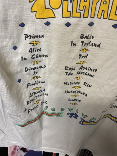 Vintage 1993 Lollapalooza Concert T-Shirt Primus, Tool, Alice In Chains Anvil - Picture 7 of 11