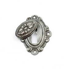 Oakcrafts - Antique Cast Iron Edwardian Style Escutcheon with Cover