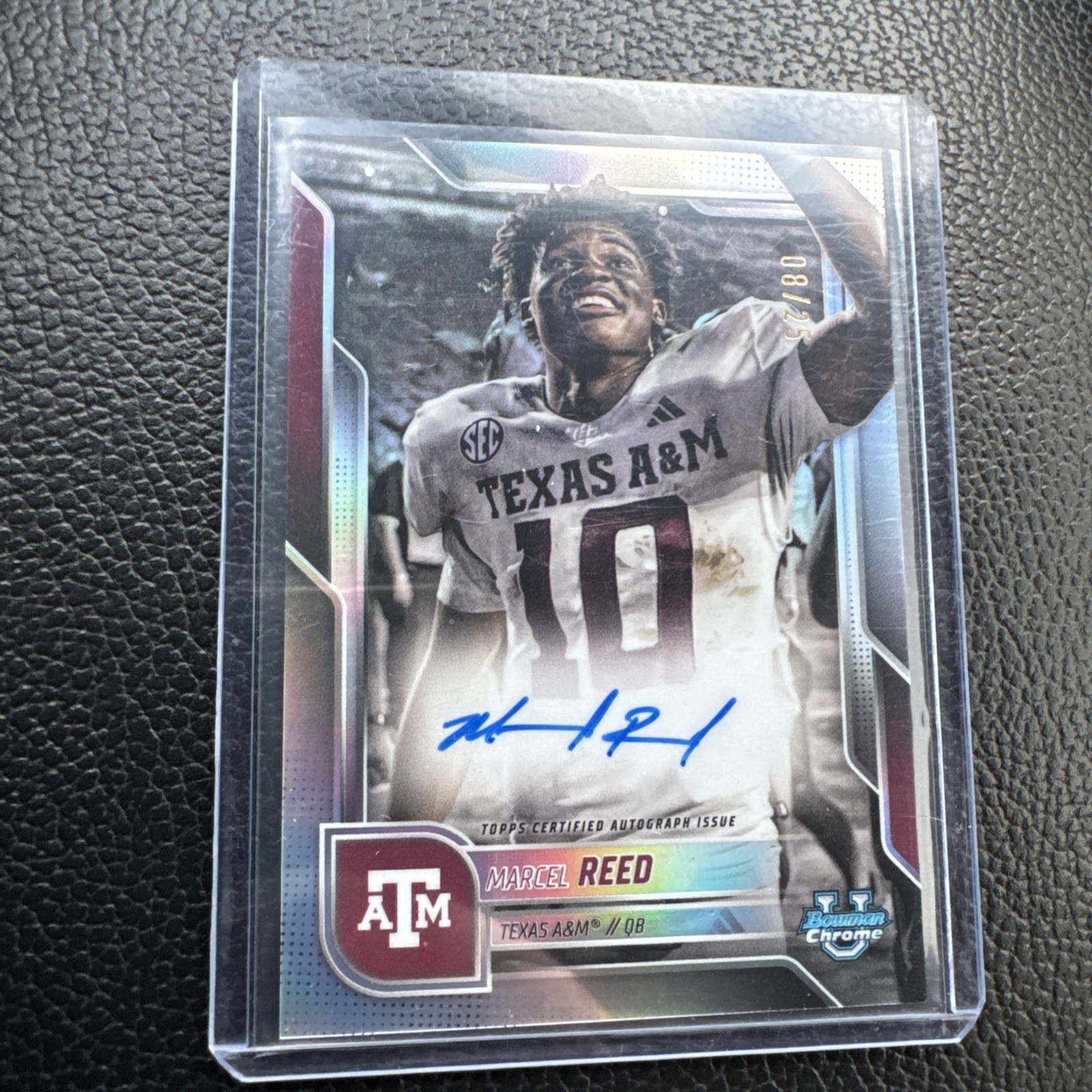 2025 BOWMAN U CHROME Marcel Reed IMAGE VARIATION REFRACTOR AUTO /25