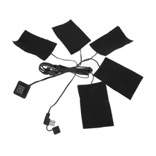 USB Electric Clothes Five Heater Pads Heating Adjustable Temperatur Fit