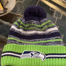 NFL Seattle Seahawks Beanie One Size Green Blue Knit Hat
