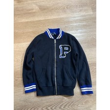 Polo Ralph Lauren Kids Navy Blue Letterman Jacket Varsity Athletic Size 6