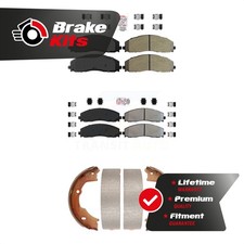 Front Rear Semi-Metallic Disc Brake Pads Kit For 2013-2016 Ford F-450 Super Duty