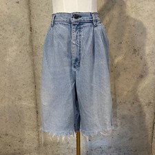 Vintage 90s Lee High Waist Bermuda Denim Shorts Minimalist Size 16