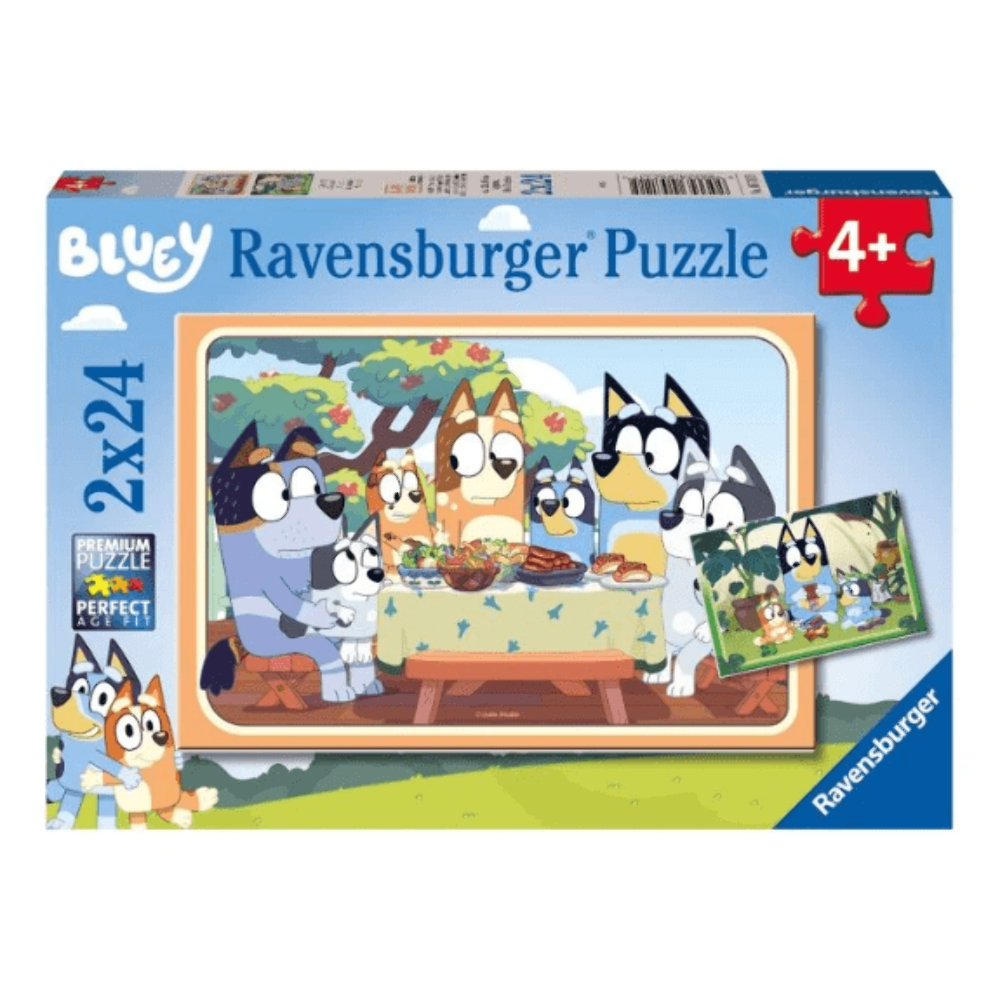 Ravensburger Bluey 2 x 24 Piece Jigsaw Puzzle Set Featuring Beloved Family Momen - Image 9