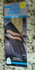 NIB Vtg L'EGGS SHEER ENERGY Knit Lined Stretch Gloves One Size