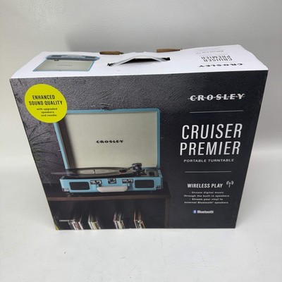 New Crosley Cruiser Premier CR8005F-TU Turquoise Turntable Bluetooth