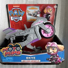 PAW PATROL Moto Pups SKYE Deluxe Rev Up Vehicle  Figure Motorcycle Set NEW NIB