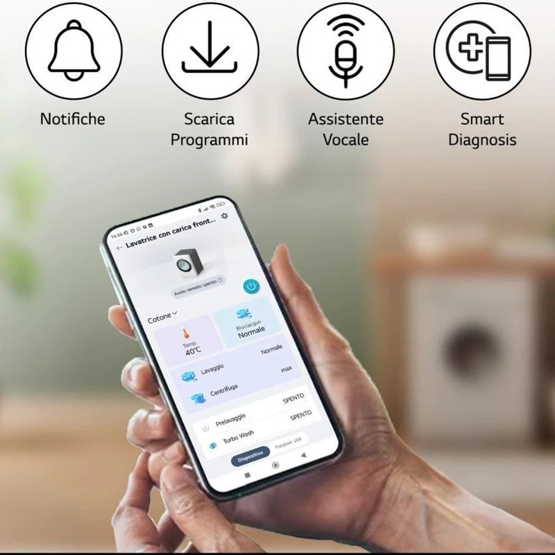 Asciugatrice LG 9 Kg Classe B WIFi Turbo Dry WiFi OFFERTA Asciuga Biancheria, fotografia 4 di 11