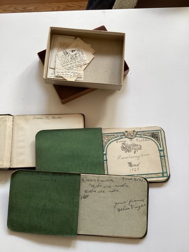 ID’d Vintage 1926 Piscataway Township NJ High School Autograph Books Poems A2
