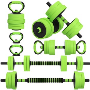 SPORTNOW Ensemble de dumbbells de poids, Barbell, Kettlebell, Poussez vers le haut, 20kg