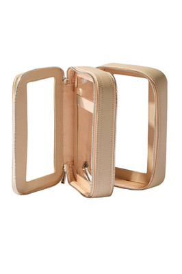 ETOILE COLLECTIVE Clear Makeup Travel Case, Beige