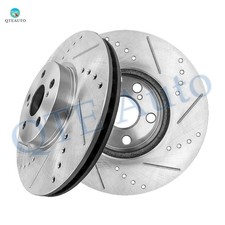 Front Drilled Slotted Brake Disc Rotors 275mm For 2009-2019 Toyota Corolla