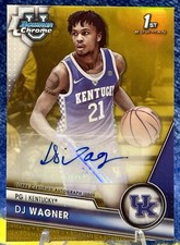 2023 Bowman U Chrome Prospect Gold Refractor 1/50 DJ Wagner #BCPA-DW Auto