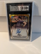 2023 Bowman Chrome Connor Staine Prospect Auto Gold Mini Diamond #'d /50 SGC 10